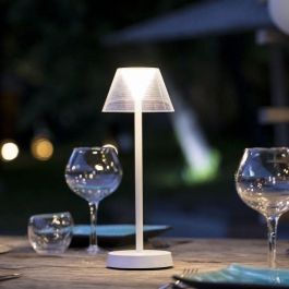 Lámpara de mesa inalámbrica - LUMISKY - BEVERLY WHITE - H34 cm - LED blanco cálido