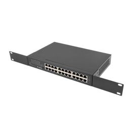 Lanberg RSGE-24 Switch No Administrado Gigabit Ethernet (10/100/1000) 24 Puertos 1U Negro