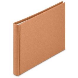 Hama Wrinkled Buchalbum 24x17 36 weie Seiten. braun 7614