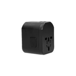 ORNO Adaptador de Viaje Universal GOWORLD TA-6 con 2 Puertos USB, Compatible con Múltiples Enchufes Internacionales