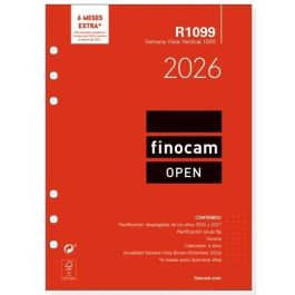 Finocam R1099 1000-155x215 mm Recambio Anual Agenda Anillas Open 2026 Quincena a la Vista Svv Precio: 6.50000021. SKU: B1586TF2JK
