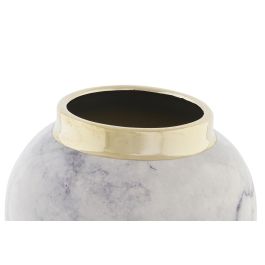 DKD Home Decor Tibor Moderno Azul Dorado Porcelana (2 Unidades) 17 x 32 x 17 cm