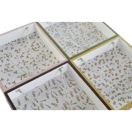 DKD Home Decor Servilletero Spices 2023 Verde Mostaza 18 x 4 x 18 cm (4 Unidades)