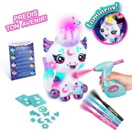 Canal Toys Air028 Colorea Tu Unicornio Mágico Peluche Personalizable con Spray y Rotuladores, Habla y Adivina