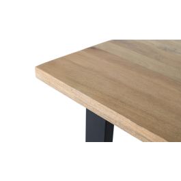 GINER Y COLOMER Mesa de Comedor Rectangular en Madera de Mango 200 cm con Base en Hierro Negro