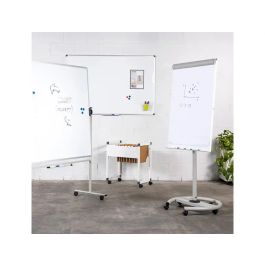 Rocada Pizarra Blanca Lacada Magnética con Marco de Aluminio y Cantoneras para Uso Frecuente 45x60 cm