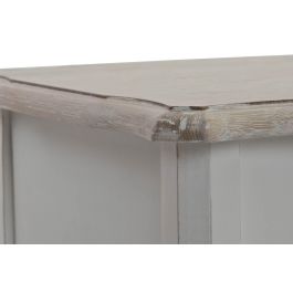 DKD Home Decor Versalles3 Mesita Auxiliar Tradicional Abeto Blanco Natural 35 x 80 x 35 cm Set de 2