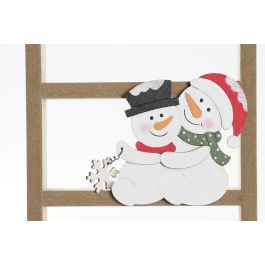 DKD Home Decor Decoración Navidad Tradicional Escalera MDF Natural Blanco 2x45x14 cm (Pack 6)