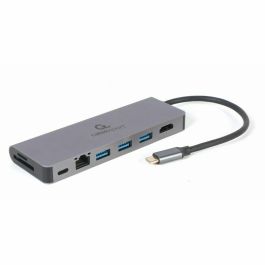 Gembird A-CM-COMBO5-05 Hub USB-C multipuerto HDMI 4K, Gigabit Ethernet, USB 3.0, Lector de Tarjetas SD/MicroSD - Gris Precio: 51.98999982. SKU: B17Q6ZFT3M