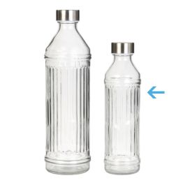 Cook Concept Botella de Vidrio Industriel 500 ml con Tapón de Plástico y Acero