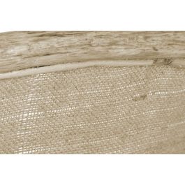 DKD Home Decor Sillon Bali 24 radhika Colonial Marron Blanco Ratán Algodón 66 x 88 x 63 cm