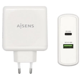 Aisens Cargador 48W 1xUSB-C PD3.0 30W 1xUSB-A QC3.0 18W Blanco Precio: 9.78999989. SKU: S8400197