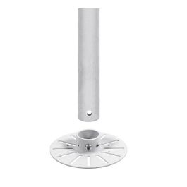 B-Tech BT5935 Pole, 100cm, Heavy Duty, Steel, White, para CCTV
