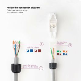 Nanocable Conector RJ45 UTP Cat.6A Auto-Crimpable (10 uds) para Redes Ethernet de Alta Velocidad