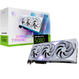 MSI GAMING GEFORCE RTX 5080 16G TRIO OC WHITE tarjeta gráfica NVIDIA 16 GB GDDR7 Precio: 1624.49999943. SKU: B1DB8GFP45
