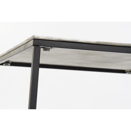 DKD Home Decor Mesa Centro Moderno Gris Negro Metal Aluminio 111.7 x 61 x 43 cm