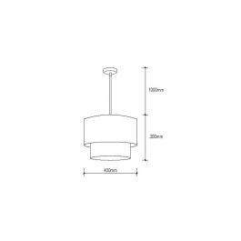 Lámpara Colgante Kenzie SKD-P901 Diseño Clásico E27 para Bombilla LED. Iluminación Elegante Comedor, Dormitorio, Cocina, Salón.
