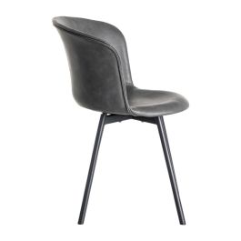 Silla Negro Metal / Simil Piel 53 X 51,50 X 76 cm