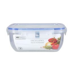 Excellent Houseware Set 3 fiambreras de plástico con cierre hermético, apto lavavajillas 1400ml, 800ml, 400ml 024001010 Precio: 8.49999953. SKU: B1DNNCWWCQ