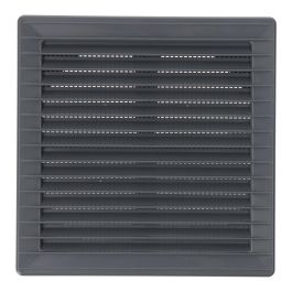 Rejilla ventilación cuadrada empotrable ajustable ø 80-150 con mosquitera 170x170x11,5mm abs gris Precio: 6.50000021. SKU: B1292S27WF