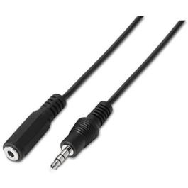 Nanocable 10.24.0201 Cable Estéreo Jack 3.5 Macho - Hembra 1.5m Negro