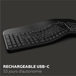 Mobility Lab C30W Conjunto de Teclado y Ratón Inalámbricos Ergonómicos Negro para Escritorio y Oficina