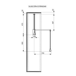SERVETTO Dista2 Distanciador para Servetto 3T. Accesorio Armarios con Puertas Interiores. Evita Choque Perchero. Marrón.
