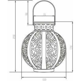 Galix GALG2301 Linterna de metal vintage beige 10 lumens H17cm