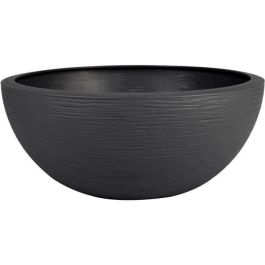 EDA PLASTIQUE Maceta de Lavabo Graphit'Up Ø 40 cm, 14.9L - Gris Antracita, Resistente Heladas, Drenaje, Uso Exterior e Interior