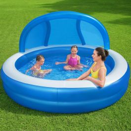 Bestway Piscina Hinchable 2 Camaras Parasol 241x241x140 cm +6 Años Jardin 54337