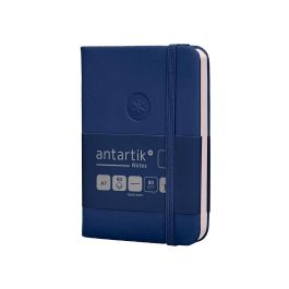 Cuaderno Con Gomilla Antartik Notes Tapa Dura A7 Hojas Lisas Azul Marino 80 Hojas 80 gr Fsc