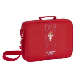 Cartera Escolar Real Sporting de Gijón Rojo (38 x 28 x 6 cm)