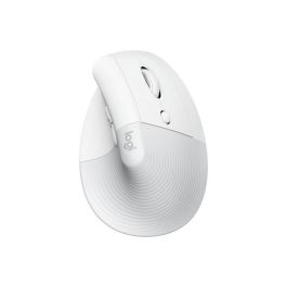 LOGITECH Raton Inalambrico 6 botones Ergonomico, Vertical, Videojuegos color Blanco crudo
