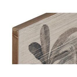 DKD Home Decor Cuadro Colonial de Algodón y Abeto con Palmeras, Verde y Beige, 120 x 2.5 x 70 cm (2 Unidades)