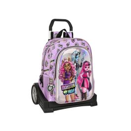 Mochila Escolar con Ruedas Monster High Best boos Lila 33 x 42 x 14 cm