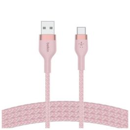 Belkin CAA011ds1MPK Cable USB-C a USB-A Trenzado de Silicona 1m Rosa