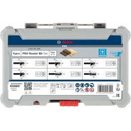 BOSCH PROFESSIONAL 2607017469 - Juego de Brocas para Fresadora, 6 Piezas, Vástago de 8mm, para Madera Blanda y Dura