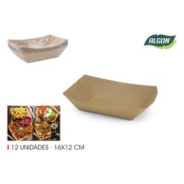 Set de 12 barquillas Kraft 16x12 cm Algon (24 Unidades) Precio: 27.95000054. SKU: B19XPYHB47