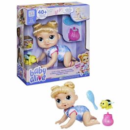 Baby Alive HASF97095X2 - Harper Hugs Crawling, muñeca electrónica de 27 cm que gatea, cabello rubio, para 3 años en adelante