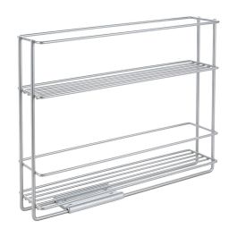 Metaltex Especiero deslizante In & out 2 estantes 28 x 6 x 22 cm con soporte adhesivo