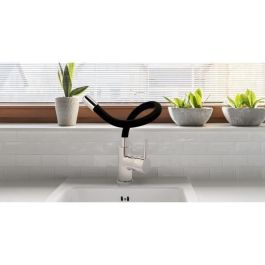 ROUSSEAU Grifo de cocina mezclador Køben - Sin ducha - Forma de memoria - Gris y negro ROUSSEAU Grifo de cocina mezclador Køben - Sin ducha - Forma de memoria - Gris y negro