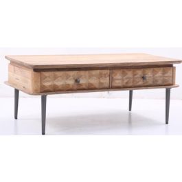 Mesa de Centro DKD Home Decor 116 x 60 x 46 cm Metal Aluminio Madera de mango Precio: 423.88999994. SKU: B19WXQLJ38