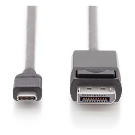 Digitus Adaptador USB-C a DisplayPort Macho Cable 2m - 32.4 Gbit/s, 4K Ultra HD 3840x2160 60Hz, Negro