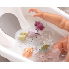 KioKids Set 5 Dinosaurios Antimoho para Baño Ecológicos 70% PVC 30% Trigo +4 Meses Juguetes Baño Bebé Multicolor