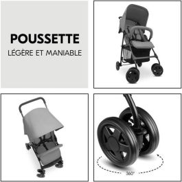HAUCK HAU4007923171608 Cochecito Sport Plegable y Reclinable con Capota y 4 Ruedas Gris