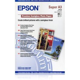 Epson Papel Fotografico Semibrillo (Premium SemiGlossy Photo) A3+, 20 Hojas - 250g. Precio: 29.79000035. SKU: S8405844