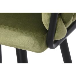DKD Home Decor Taburete Moderno Verde Negro 58 x 101 x 53 cm