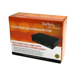 Startechcom SV231DVIUA Switch KVM 2 Puertos USB 2.0 DVI Digital con Audio y Hub USB 2.0