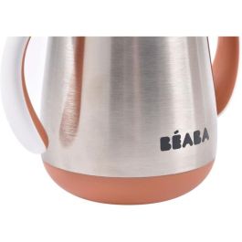 Beaba BEA1728519002592 Taza con Pajita de Acero Inoxidable de 250 ml Terracota