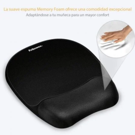 Fellowes Alfombrilla con Reposamuñecas Memory Foam Negro